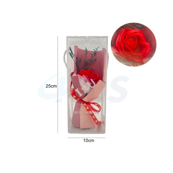  CAJA FLORES DE ROSA-ROJO