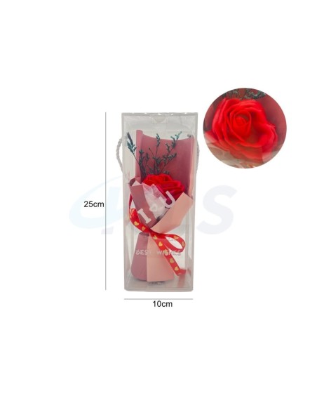  CAJA FLORES DE ROSA-ROJO