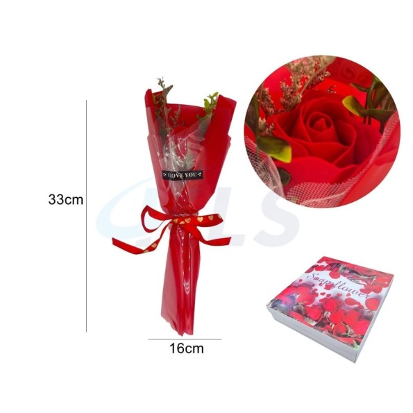 RAMO FLORES DE ROSA 33CM