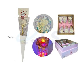 ROSA LED TORNASOL 34 CM