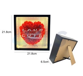 CUADRO DE ROSAS CON LUZ LED(ROJO)