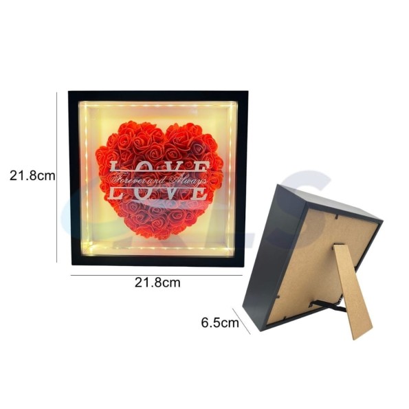 CUADRO DE ROSAS CON LUZ LED(ROJO)