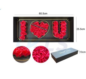 CAJA DE REGALO CON ROSAS FOAM 25, 5CM