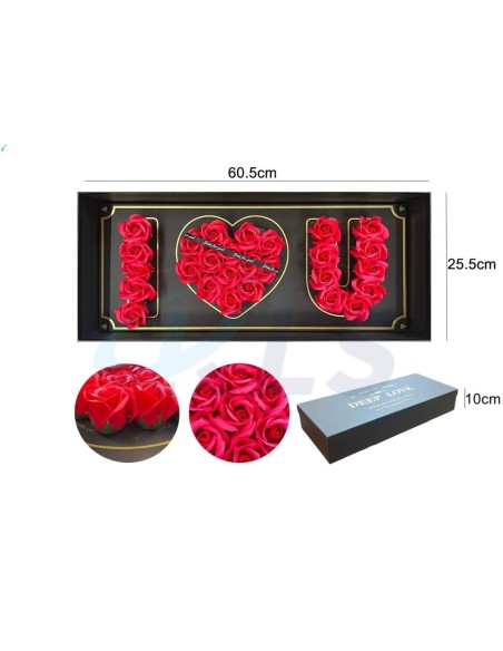 CAJA DE REGALO CON ROSAS FOAM 25, 5CM