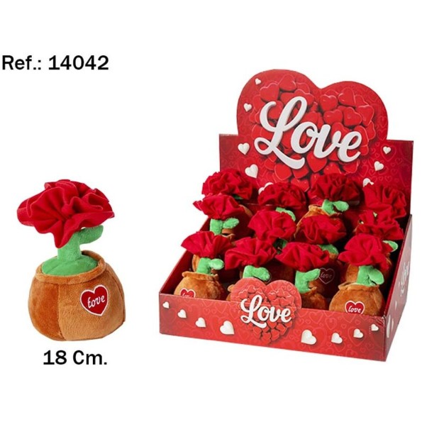 MACETA FLOR LOVE 18CM. EN EXP. (15)(90)