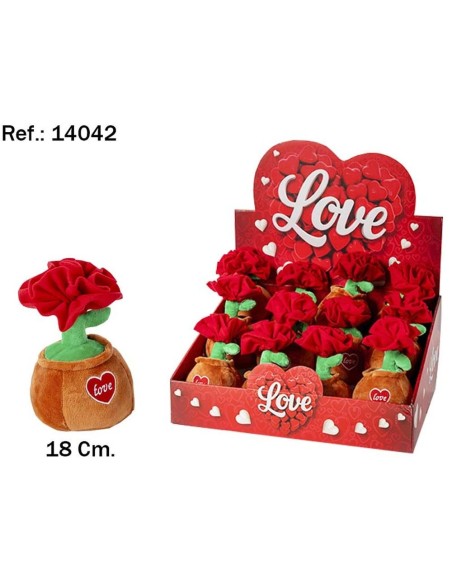 MACETA FLOR LOVE 18CM. EN EXP. (15)(90)
