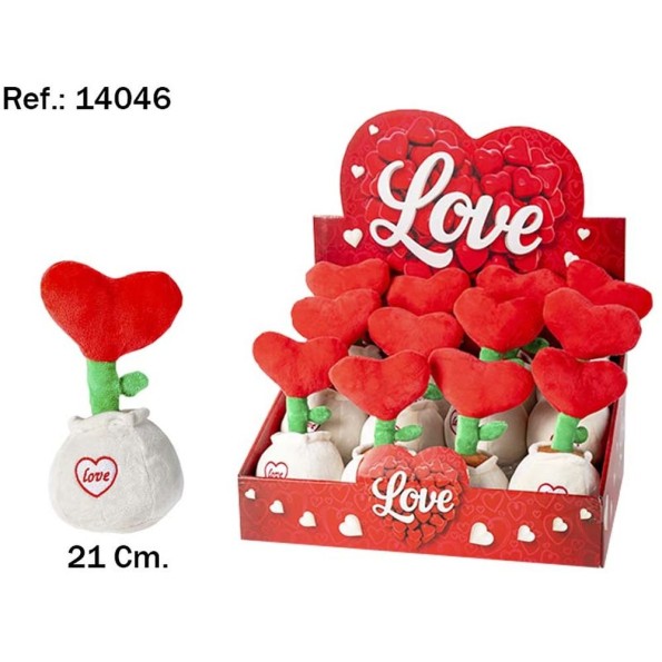 MACETA CORAZON LOVE 21CM. EN EXP. (12)(72)