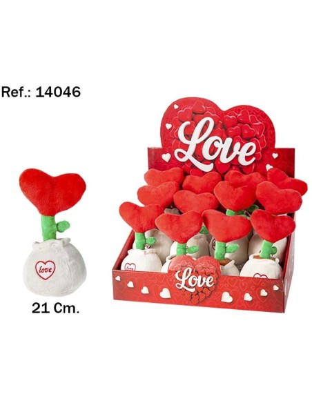 MACETA CORAZON LOVE 21CM. EN EXP. (12)(72)
