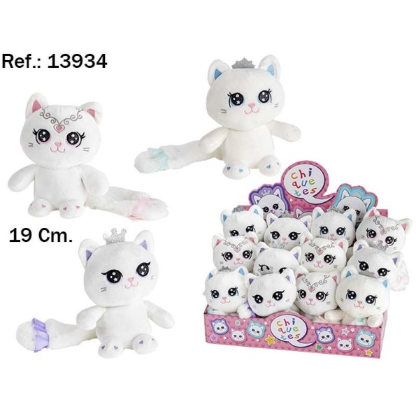 GATOS COLA LARGA 19CM. 3 SURT. EN EXP. (12)(72)