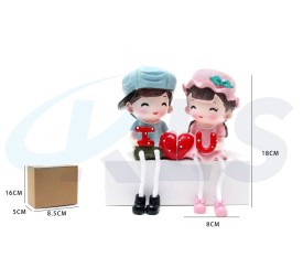 FIGURA ENAMORADOS I LOVE YOU