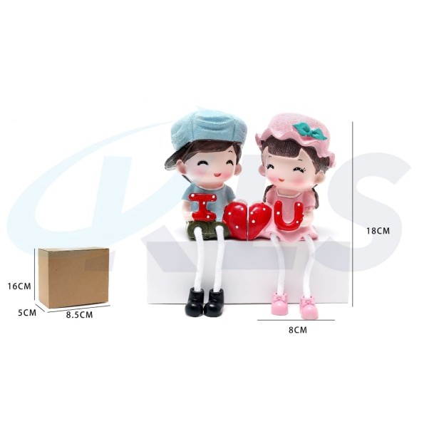 FIGURA ENAMORADOS I LOVE YOU