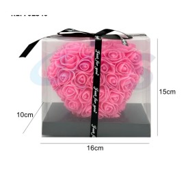 CORAZON DE ROSAS PINK 15CM