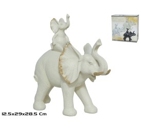 MAMA ELEFANTE Y BEBE 29X12.5X28.5CM ARENA