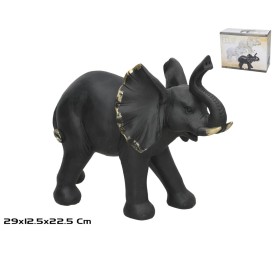 ELEFANTE FELIZ 29X12.5X22.5CM NEGRO