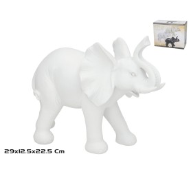 ELEFANTE FELIZ 29X12.5X22.5CM BLANCO