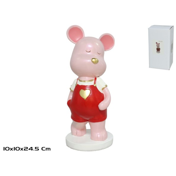 OSITO TIMIDO CORAZON 10X10X24.5CM