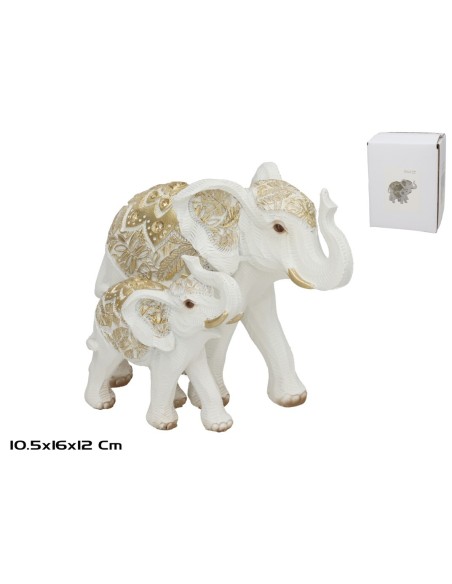 MAMA ELEFANTE Y BEBE JAIPUR 16X10.5X12CM