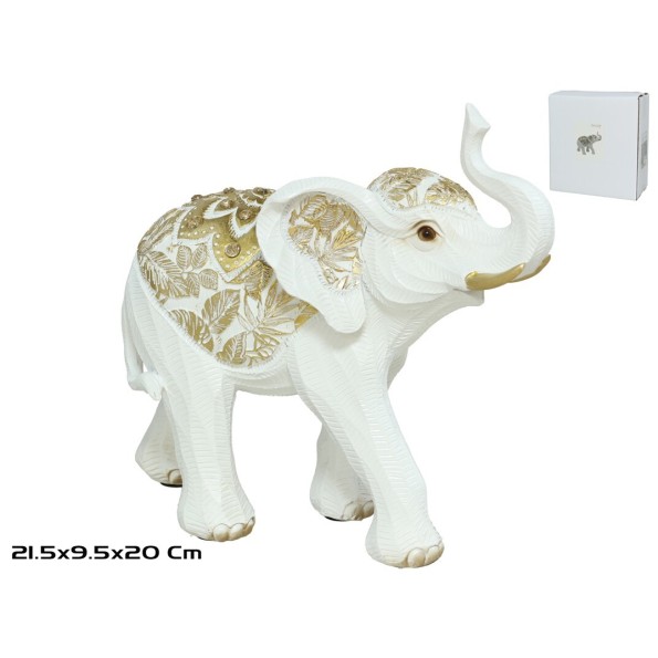 ELEFANTE FELIZ JAIPUR 21.5X9.5X20CM