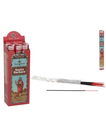 INCIENSO 24G 20 STICKS SACRED AROMA SANTA BARBARA