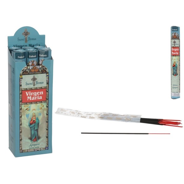 INCIENSO 24G 20 STICKS SACRED AROMA VIRGEN MARIA