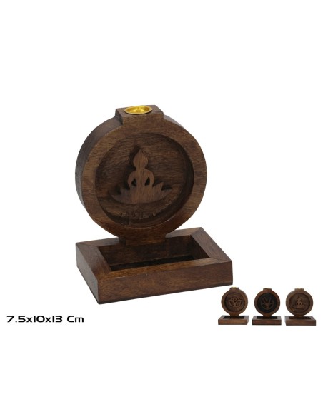 QUEMADOR DE INCIENSO BRAHMA 3 SURT. 10 X 7,5 X 12 CM