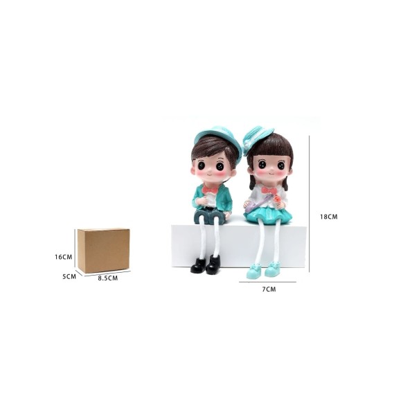 FIGURA DECORACION ENAMORADOS SOMBREROS