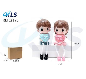 FIGURA DECORACION PAREJA CORAZON