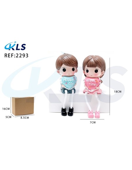 FIGURA DECORACION PAREJA CORAZON