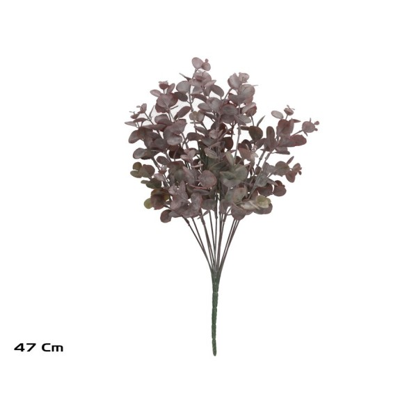 RAMO EUCALIPTO X 12 - 47 CM (BURDEOS)