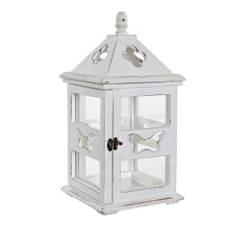 FAROLA PINO CRISTAL 21X21X43 BLANCO