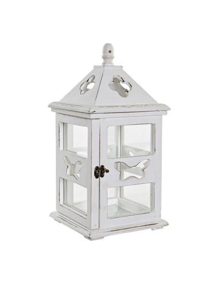 FAROLA PINO CRISTAL 21X21X43 BLANCO