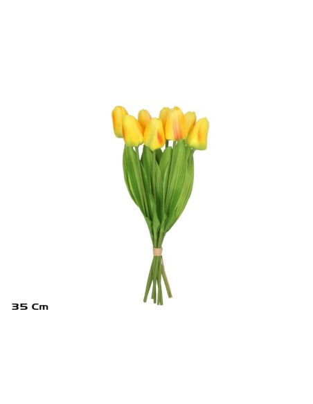 ATADO TULIPANES X 8 -35 CM (AMARILLO)