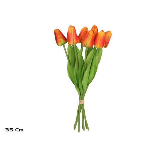 ATADO TULIPANES X 8 -35 CM (NARANJA)