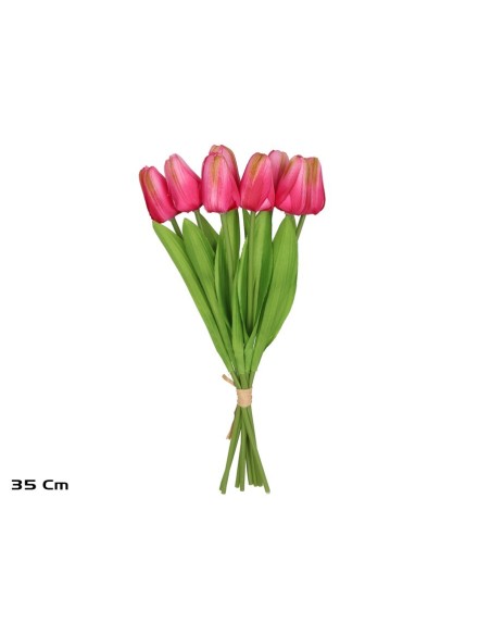 ATADO TULIPANES X 8 -35 CM (FUCSIA)