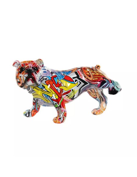 FIGURA RESINA 26,5X14,5X16 PERRO GRAFITI