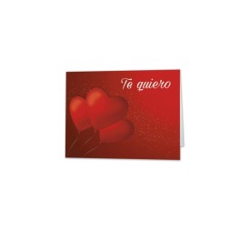 MINI CARD GLOBOS CORAZON TE QUIERO