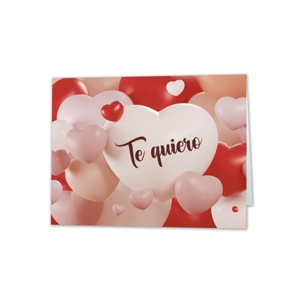 MINI CARD CORAZONES TE QUIERO (49228)