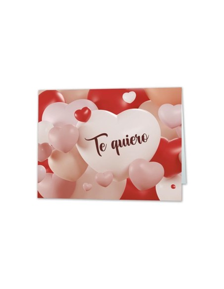 MINI CARD CORAZONES TE QUIERO (49228)