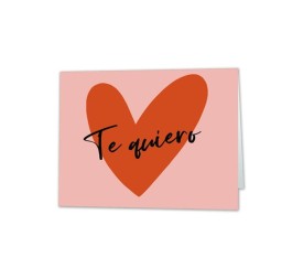 MINI CARD CORAZON " TE QUIERO"