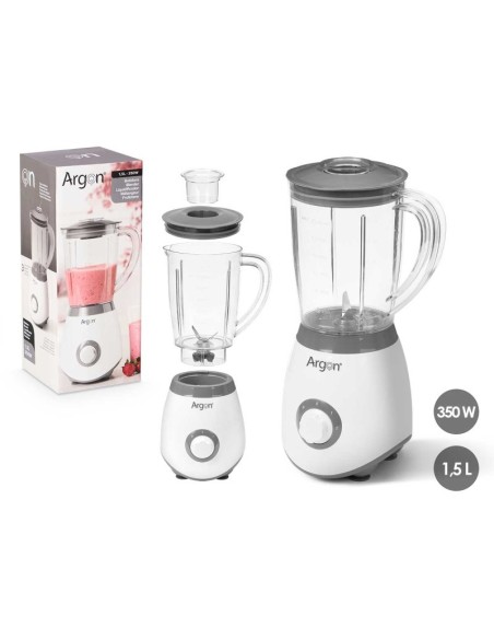 BATIDORA VASO BLANCA GRIS 1,5L 350W