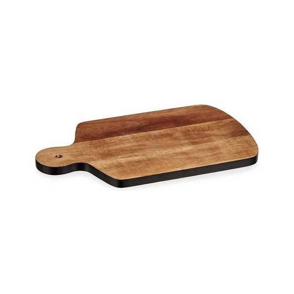 TABLA CORTAR MADERA CON BORDE NEGRO 40CM