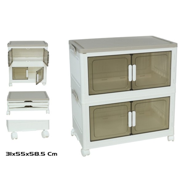 ORGANIZADOR APILABLE X2 C/RUEDAS OWEN 55X31X59CM