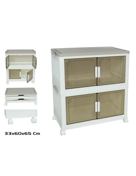 ORGANIZADOR APILABLE X2 C/RUEDAS OWEN 60X33X65CM