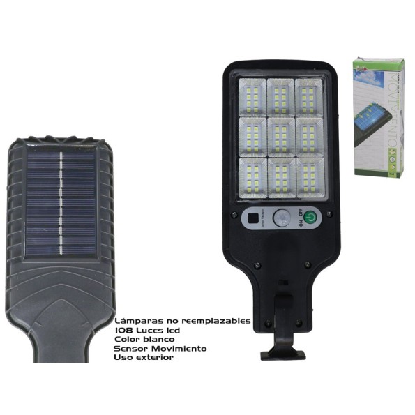 LAMPARA SENSOR MOVIMIENTO 108LED 21,5X8,5 CM