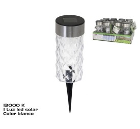 LAMPARA SOLAR ACERO 1LED 14X6,4X6,4 CM