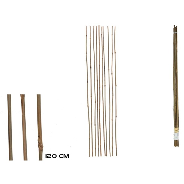 SET 10 PALOS DE BAMBU 0,8X120CM NATURAL