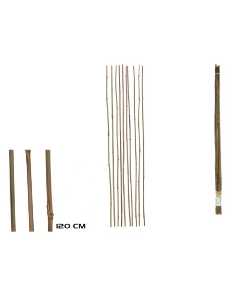 SET 10 PALOS DE BAMBU 0,8X120CM NATURAL