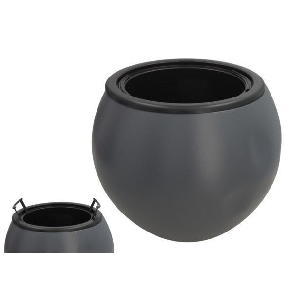 MACETERO SAPIRO NEGRO 38X29 CM