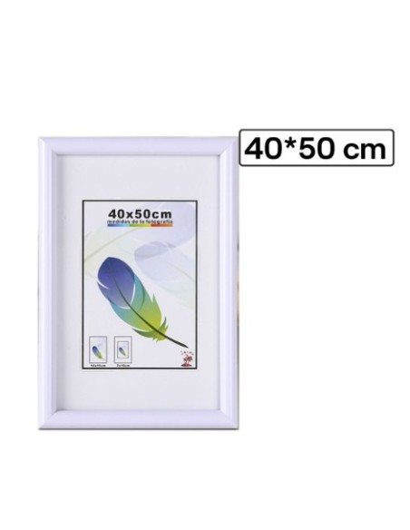 PORTAFOTO BLANCO PVC-604 40*50CM(6/12)