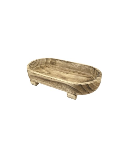 PILA RUSTICA MADERA OVAL L